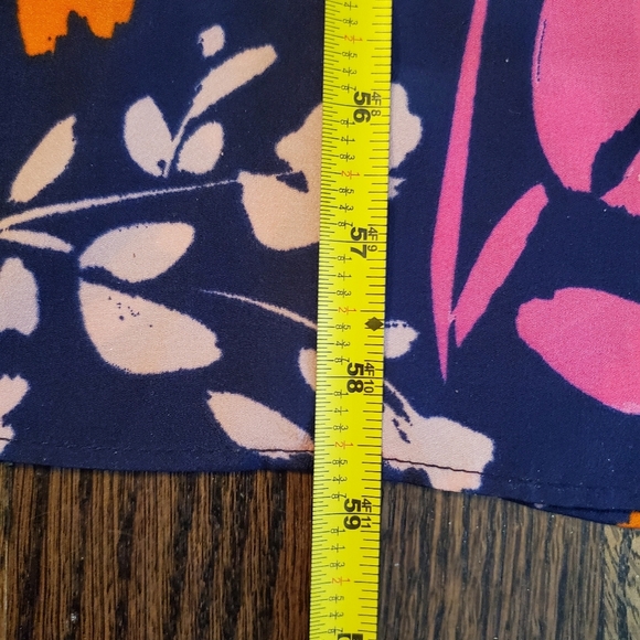 Vince Camuto Colorful Navy Pink Orange Halter w/ Keyhole Maxi Dress w/ Sash sz 2 - Picture 9 of 15